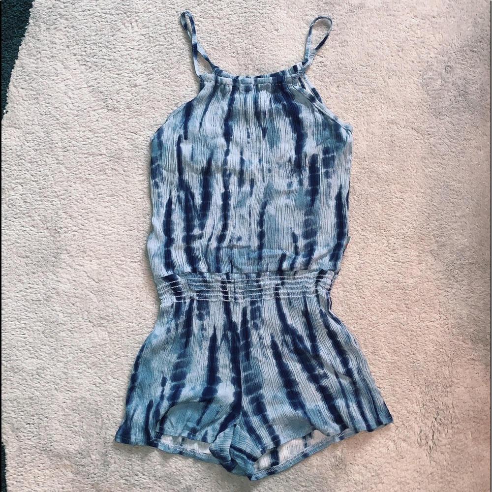 T2Love Blue TieDye Girls Romper